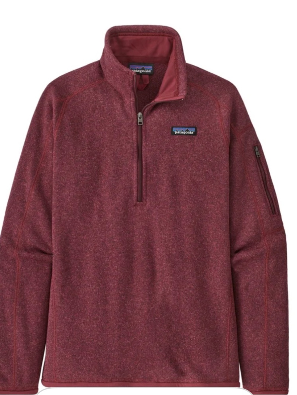 Patagonia women’s Better Sweater Quarter-Zip Fleece Burgundy Pullover size L